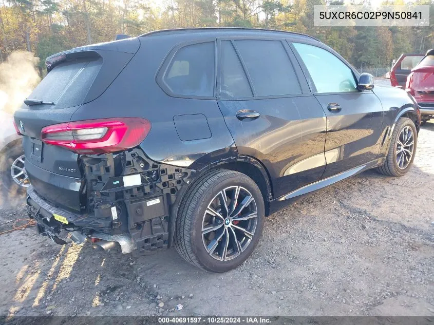 2023 BMW X5 xDrive40I VIN: 5UXCR6C02P9N50841 Lot: 40691597