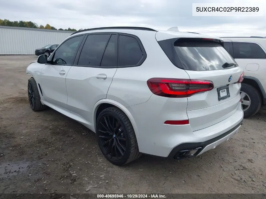 2023 BMW X5 Sdrive40I VIN: 5UXCR4C02P9R22389 Lot: 40695946