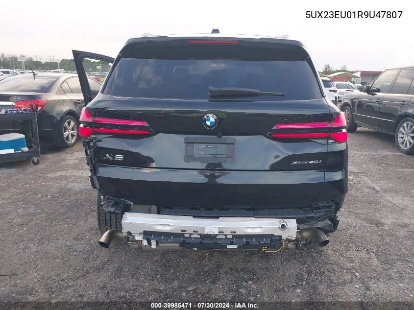 2024 BMW X5 xDrive40I VIN: 5UX23EU01R9U47807 Lot: 39985471