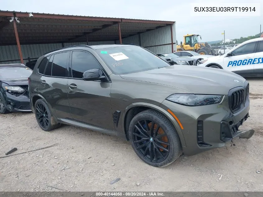 2024 BMW X5 M60I VIN: 5UX33EU03R9T19914 Lot: 40144058