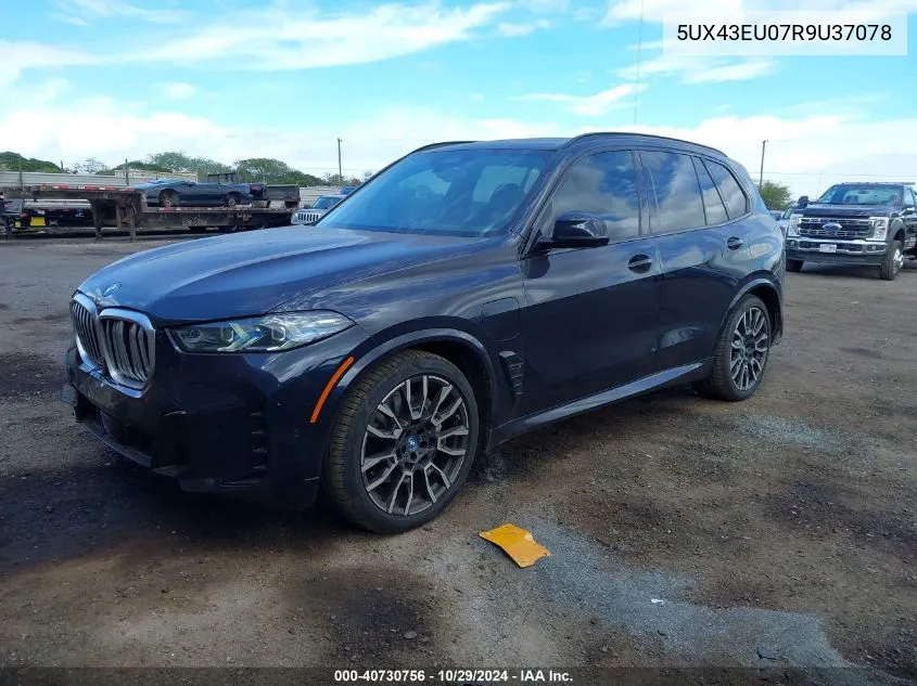 2024 BMW X5 Phev xDrive50E VIN: 5UX43EU07R9U37078 Lot: 40730756