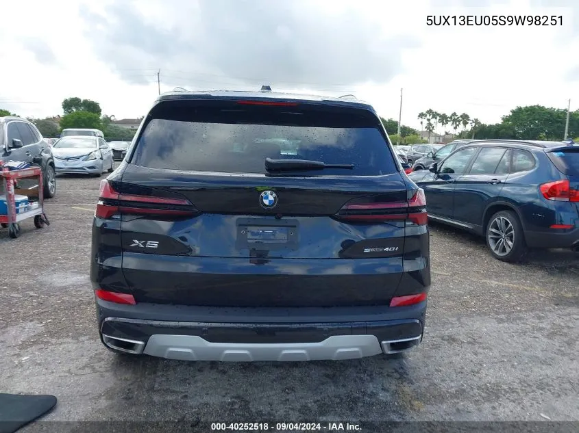 2025 BMW X5 Sdrive 40I VIN: 5UX13EU05S9W98251 Lot: 40252518