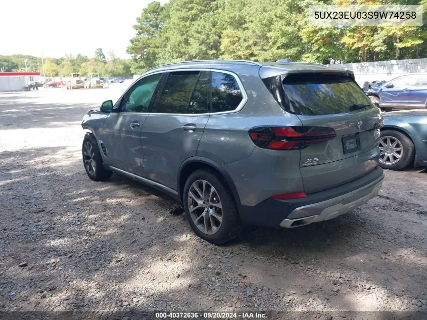 2025 BMW X5 xDrive40I VIN: 5UX23EU03S9W74258 Lot: 40372636