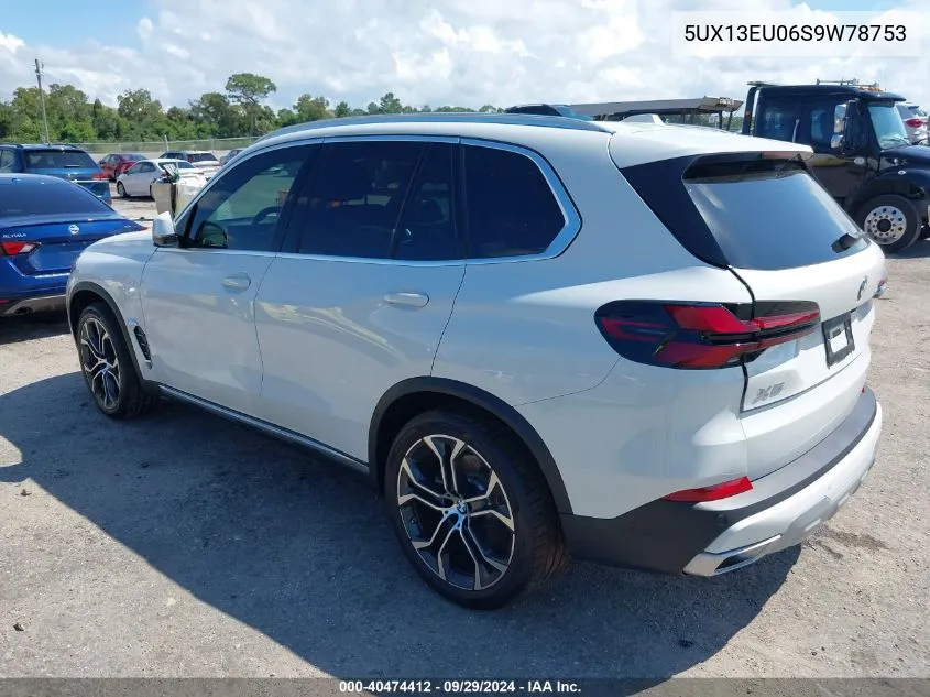 2025 BMW X5 Sdrive40I VIN: 5UX13EU06S9W78753 Lot: 40474412