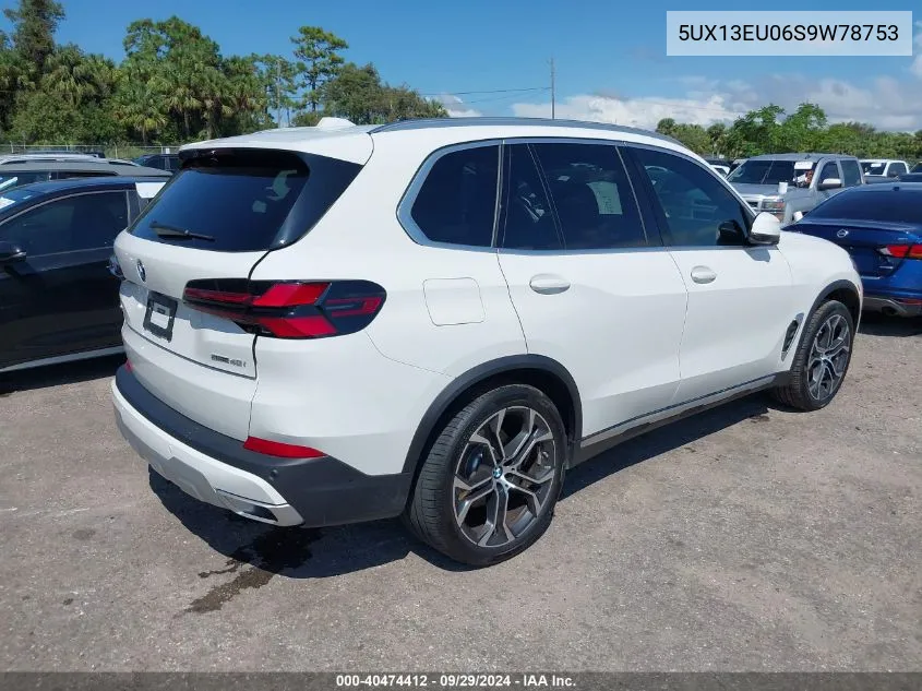 2025 BMW X5 Sdrive40I VIN: 5UX13EU06S9W78753 Lot: 40474412