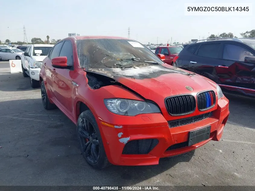 2011 BMW X6 M VIN: 5YMGZ0C50BLK14345 Lot: 40798435