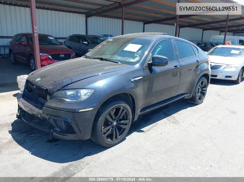 2012 BMW X6 M VIN: 5YMGZ0C56CLL29551 Lot: 39905779