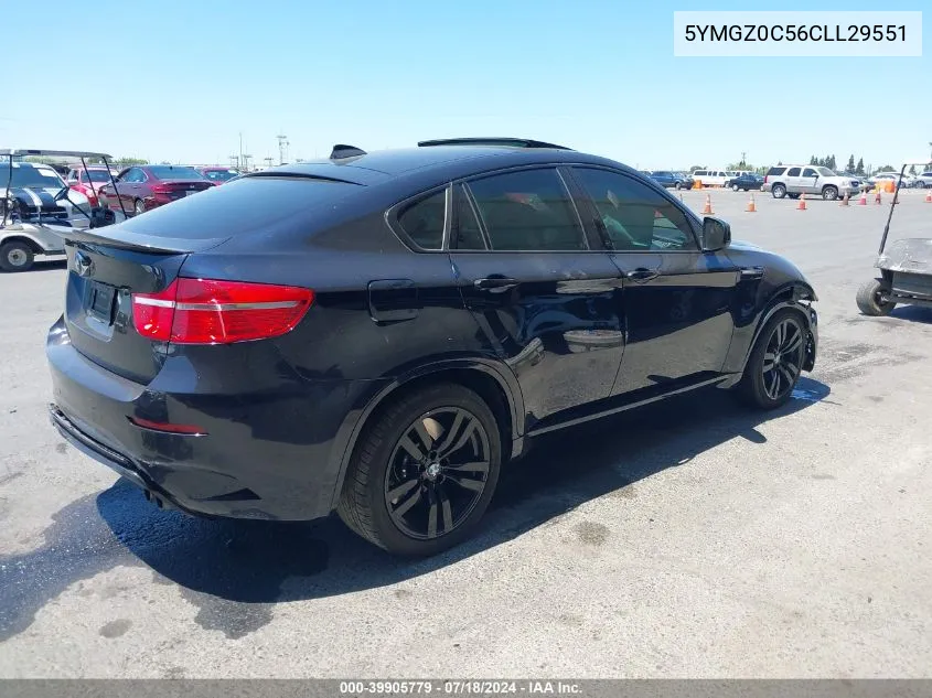 2012 BMW X6 M VIN: 5YMGZ0C56CLL29551 Lot: 39905779