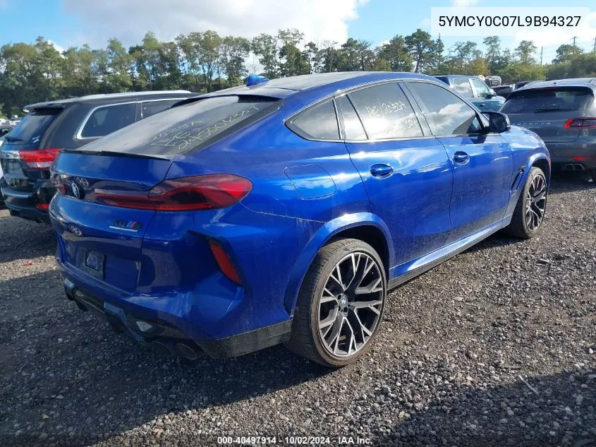 2020 BMW X6 M Competition VIN: 5YMCY0C07L9B94327 Lot: 40497914