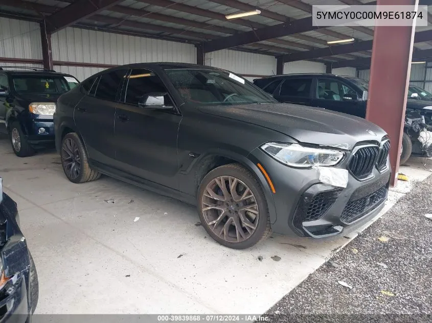 2021 BMW X6 M VIN: 5YMCY0C00M9E61874 Lot: 39839868