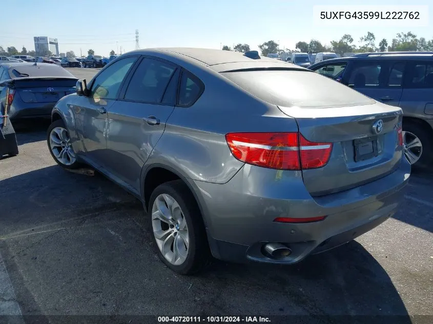 2009 BMW X6 xDrive35I VIN: 5UXFG43599L222762 Lot: 40720111