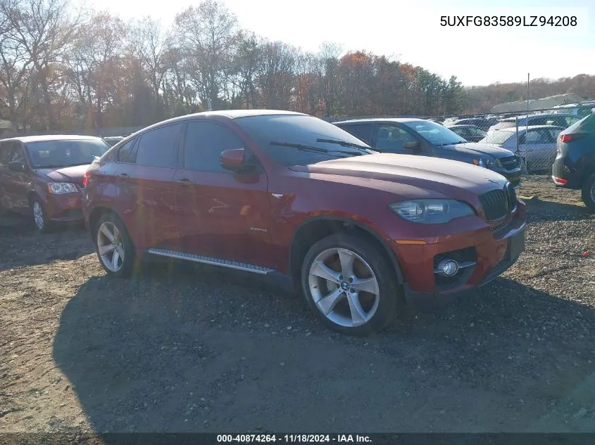 2009 BMW X6 xDrive50I VIN: 5UXFG83589LZ94208 Lot: 40874264