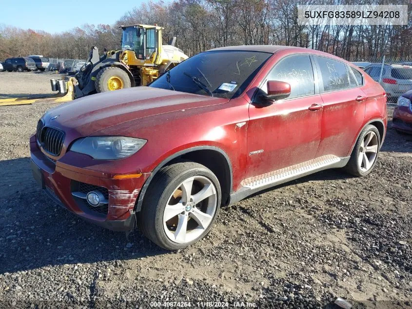 2009 BMW X6 xDrive50I VIN: 5UXFG83589LZ94208 Lot: 40874264