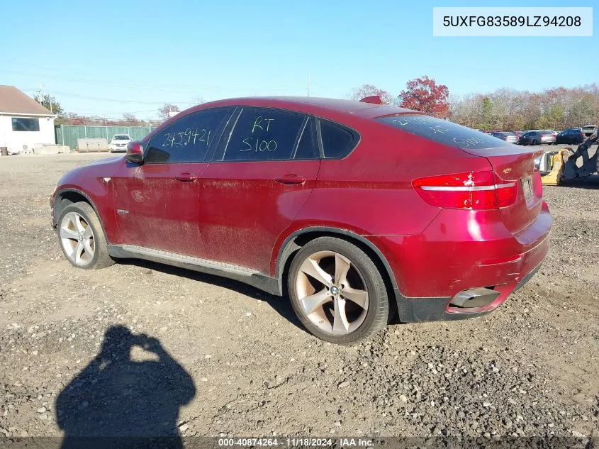 2009 BMW X6 xDrive50I VIN: 5UXFG83589LZ94208 Lot: 40874264