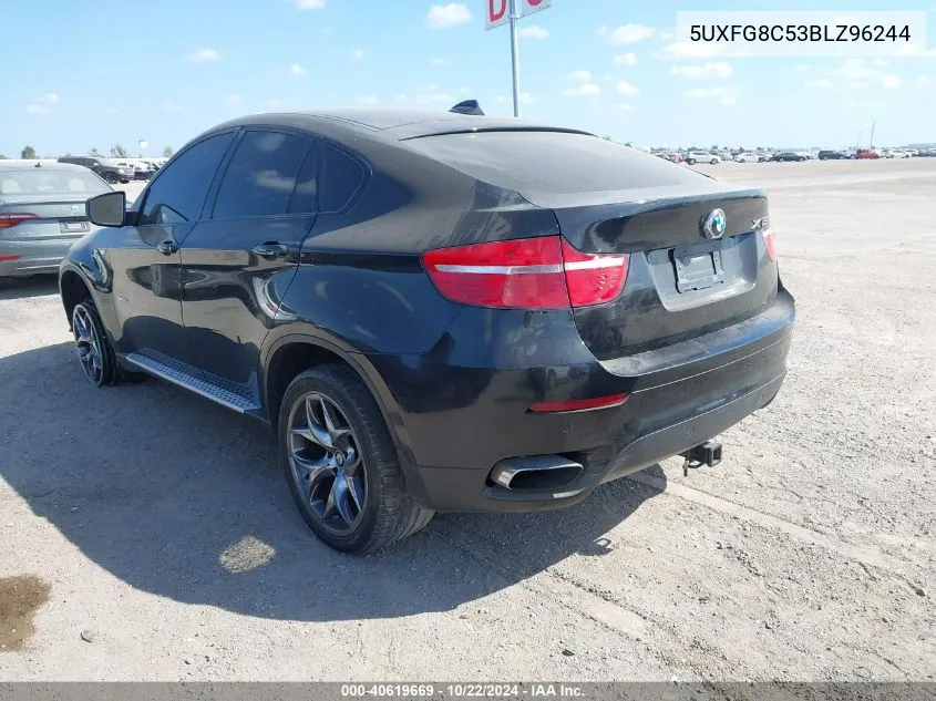 2011 BMW X6 xDrive50I VIN: 5UXFG8C53BLZ96244 Lot: 40619669