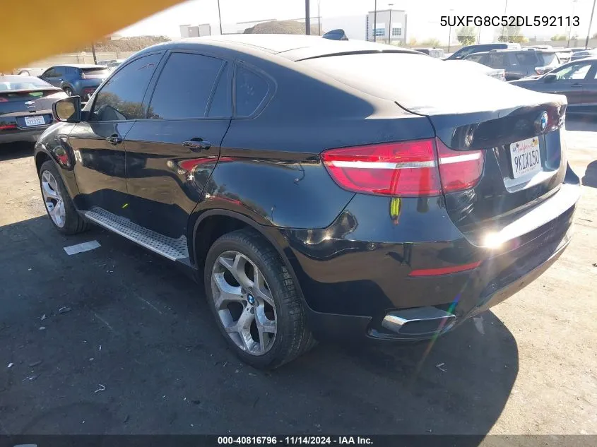 2013 BMW X6 xDrive50I VIN: 5UXFG8C52DL592113 Lot: 40816796