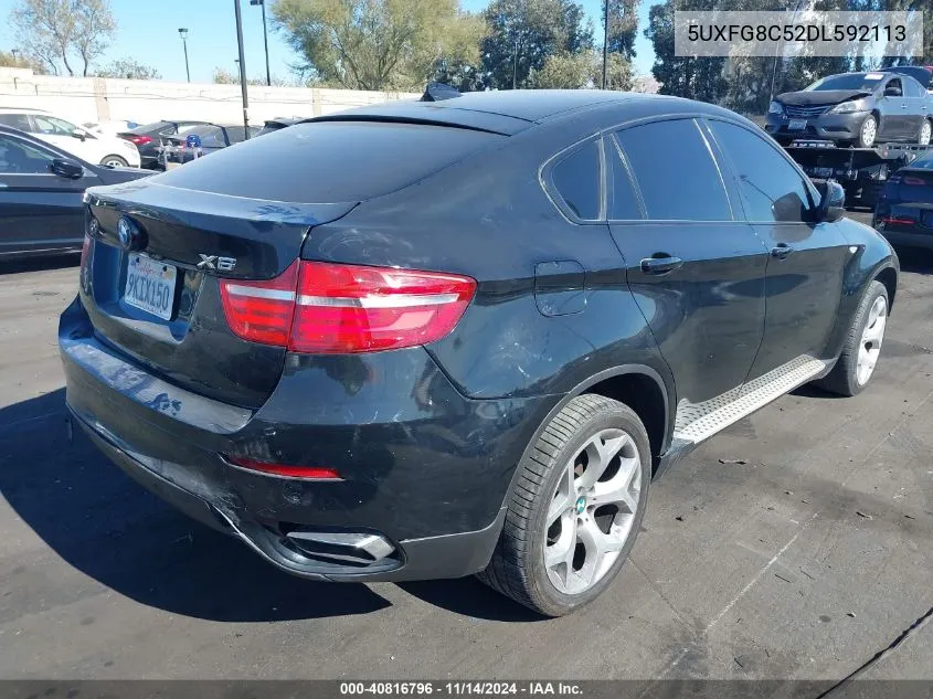 2013 BMW X6 xDrive50I VIN: 5UXFG8C52DL592113 Lot: 40816796