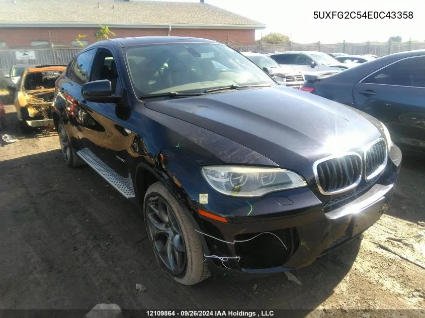 2014 BMW X6 VIN: 5UXFG2C54E0C43358 Lot: 12109864