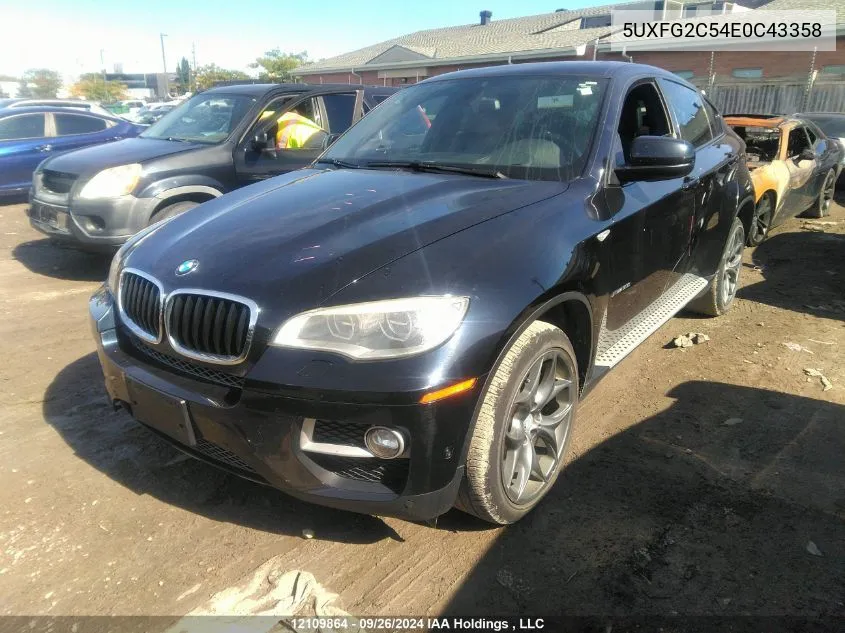 2014 BMW X6 VIN: 5UXFG2C54E0C43358 Lot: 12109864