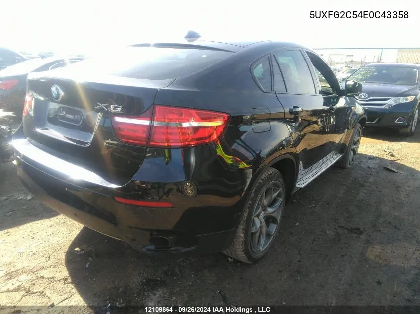 5UXFG2C54E0C43358 2014 BMW X6