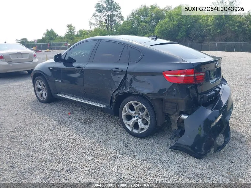 2014 BMW X6 xDrive35I VIN: 5UXFG2C54E0C43926 Lot: 40008923