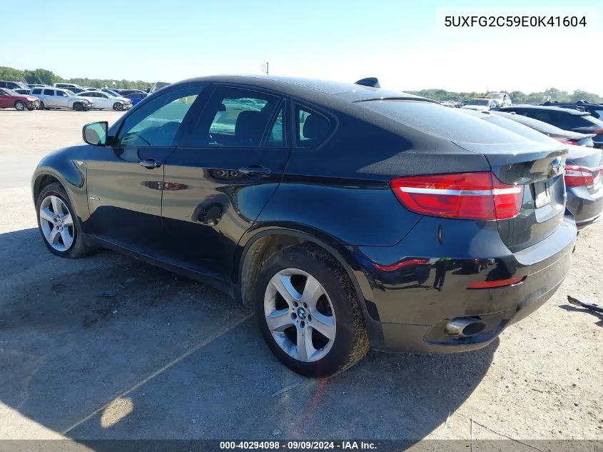 2014 BMW X6 xDrive35I VIN: 5UXFG2C59E0K41604 Lot: 40294098