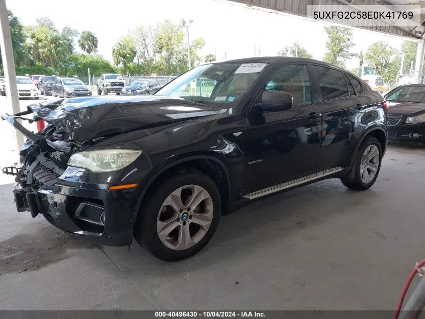 2014 BMW X6 xDrive35I VIN: 5UXFG2C58E0K41769 Lot: 40496430