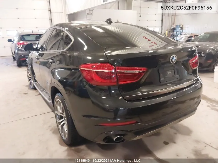 2015 BMW X6 xDrive35I VIN: 5UXKU2C52F0F96156 Lot: 12118840