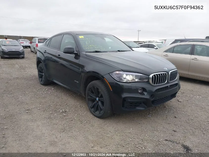 2015 BMW X6 50I VIN: 5UXKU6C57F0F94362 Lot: 12122903