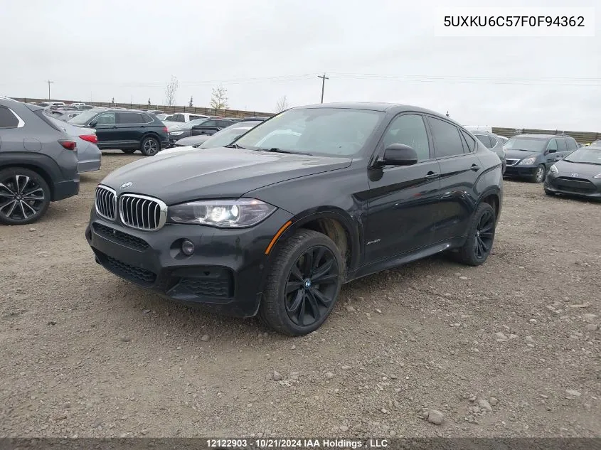 2015 BMW X6 50I VIN: 5UXKU6C57F0F94362 Lot: 12122903