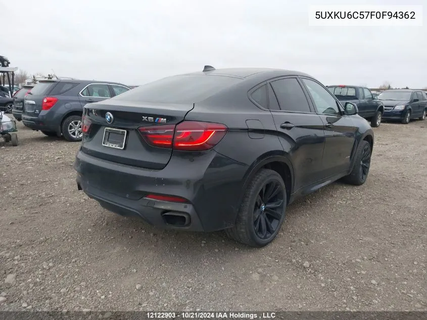 2015 BMW X6 50I VIN: 5UXKU6C57F0F94362 Lot: 12122903