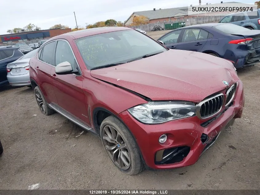 2015 BMW X6 VIN: 5UXKU2C59F0F95974 Lot: 12128019