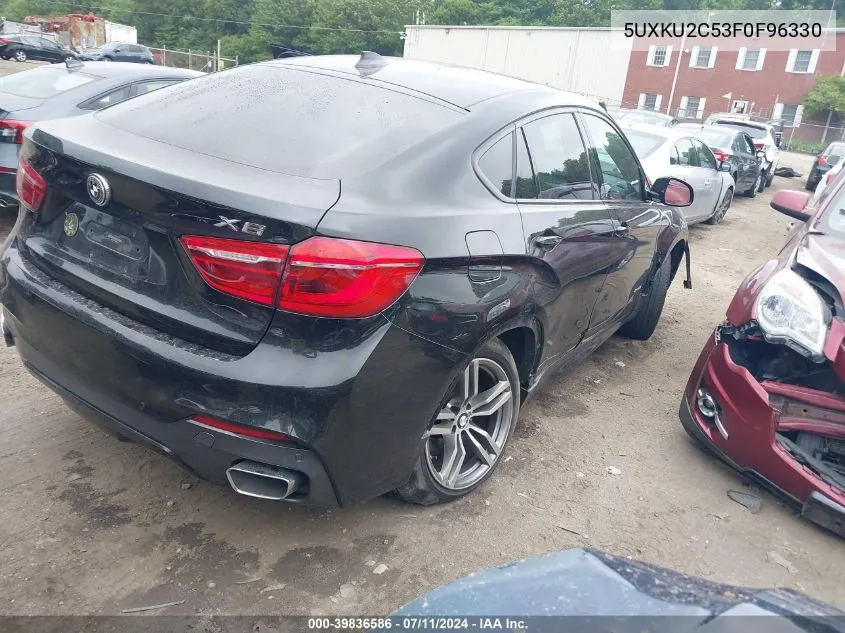 2015 BMW X6 xDrive35I VIN: 5UXKU2C53F0F96330 Lot: 39836586