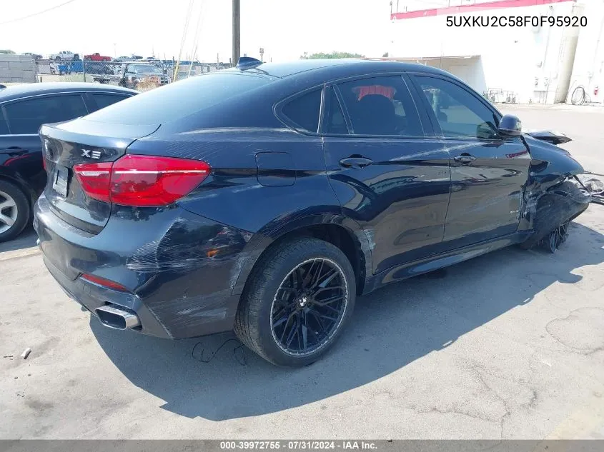 2015 BMW X6 xDrive35I VIN: 5UXKU2C58F0F95920 Lot: 39972755