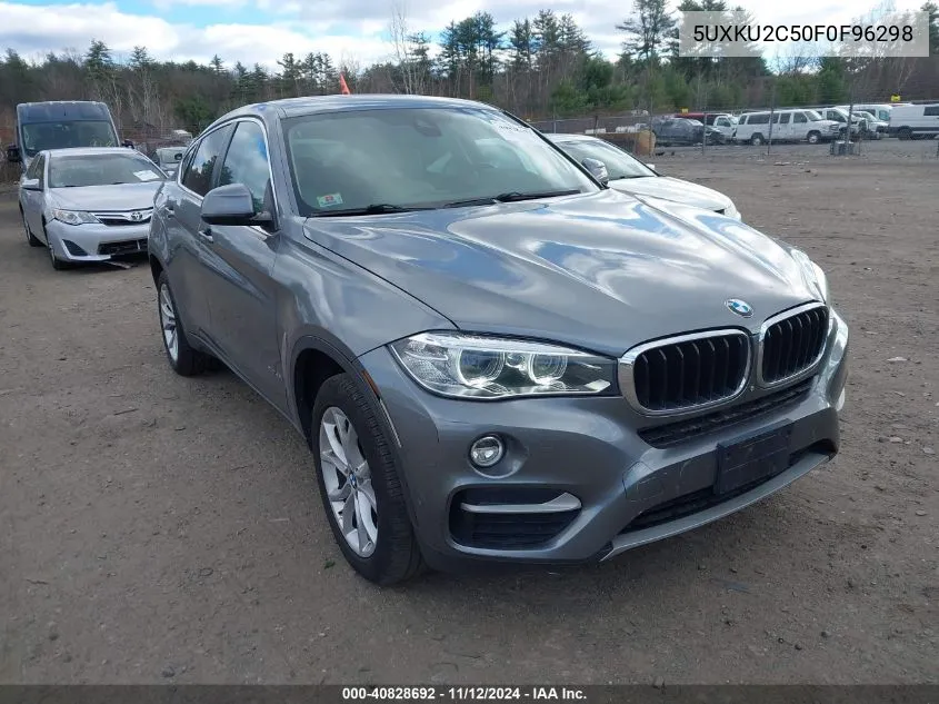 2015 BMW X6 xDrive35I VIN: 5UXKU2C50F0F96298 Lot: 40828692