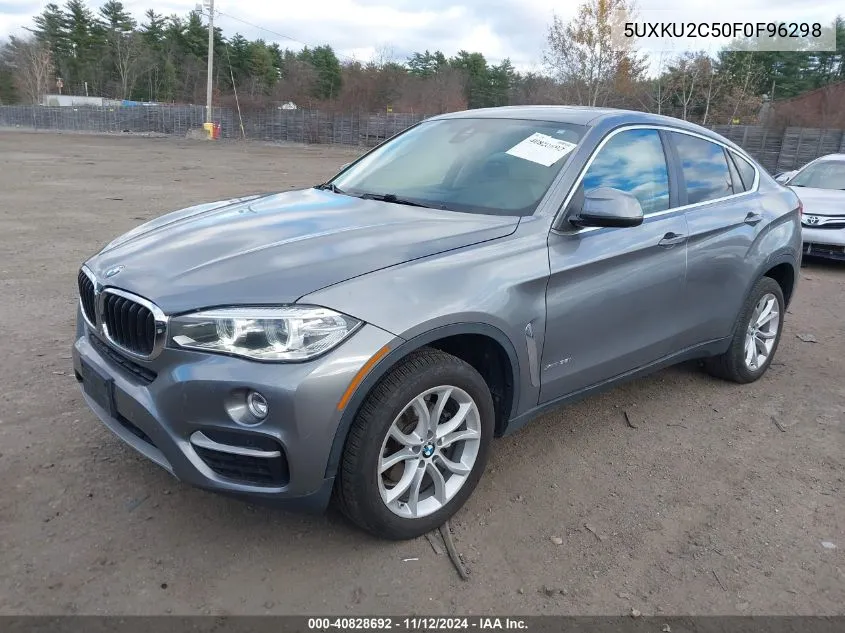 2015 BMW X6 xDrive35I VIN: 5UXKU2C50F0F96298 Lot: 40828692