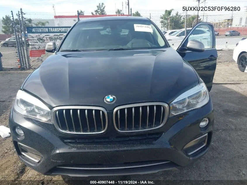 2015 BMW X6 xDrive35I VIN: 5UXKU2C53F0F96280 Lot: 40907448