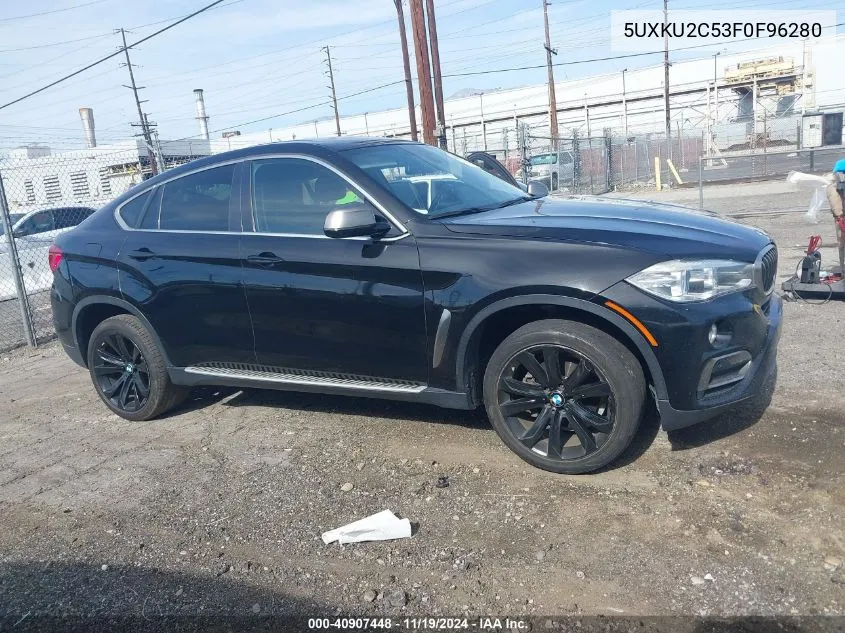 2015 BMW X6 xDrive35I VIN: 5UXKU2C53F0F96280 Lot: 40907448