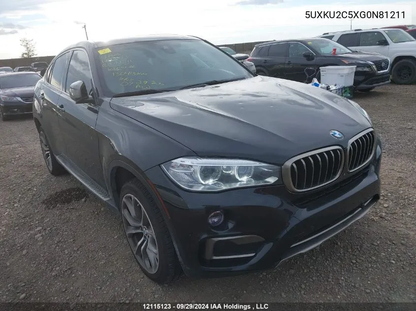 2016 BMW X6 VIN: 5UXKU2C5XG0N81211 Lot: 12115123