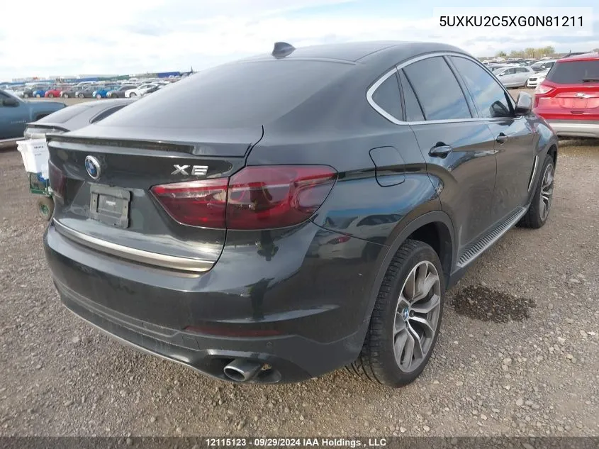 2016 BMW X6 VIN: 5UXKU2C5XG0N81211 Lot: 12115123