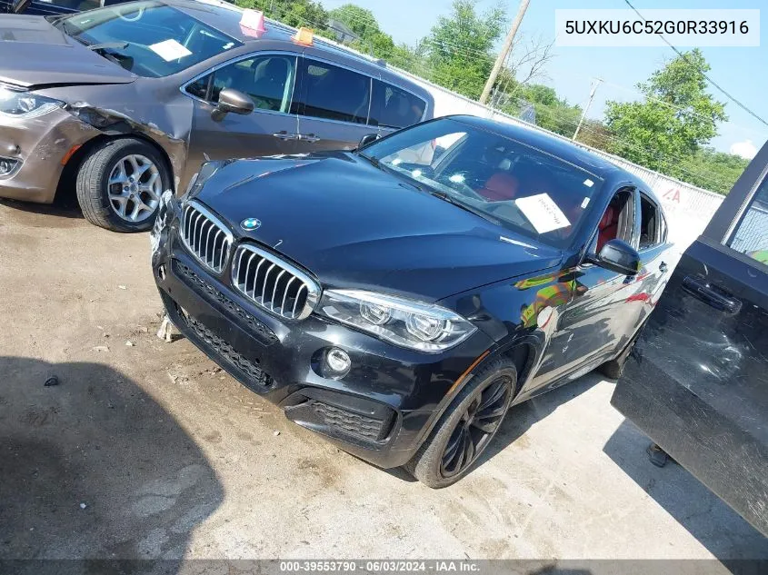 2016 BMW X6 xDrive50I VIN: 5UXKU6C52G0R33916 Lot: 39553790