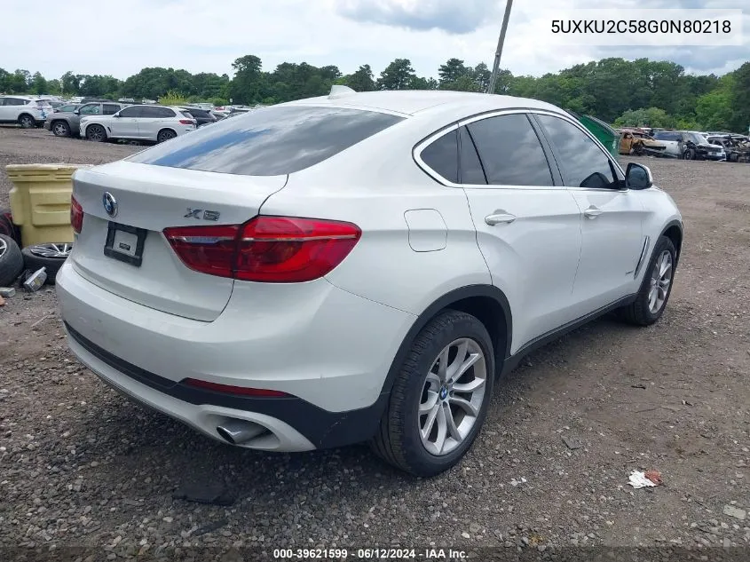 5UXKU2C58G0N80218 2016 BMW X6 xDrive35I