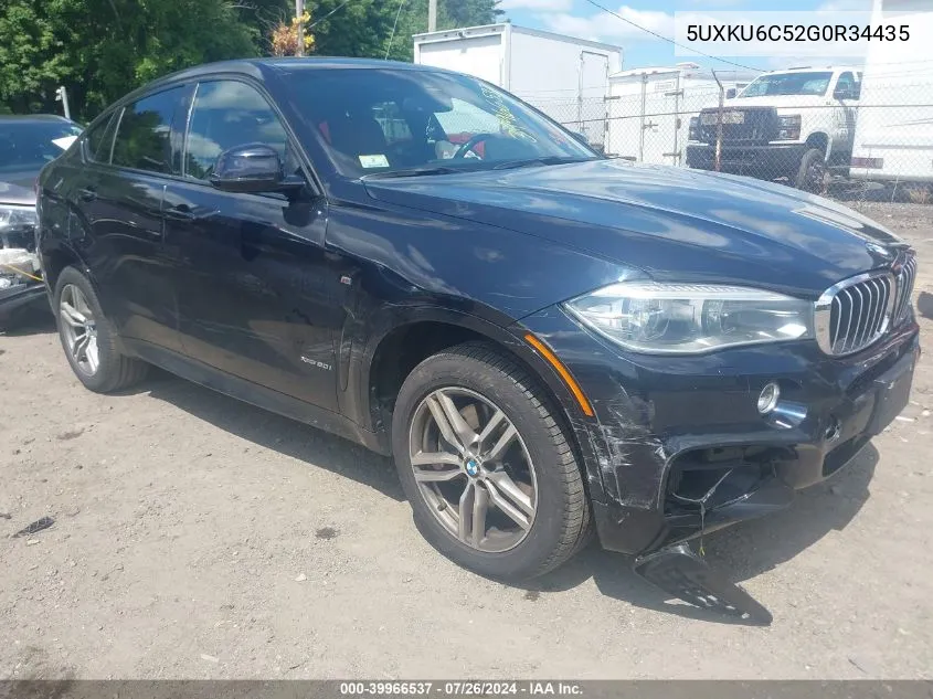 2016 BMW X6 xDrive50I VIN: 5UXKU6C52G0R34435 Lot: 39966537