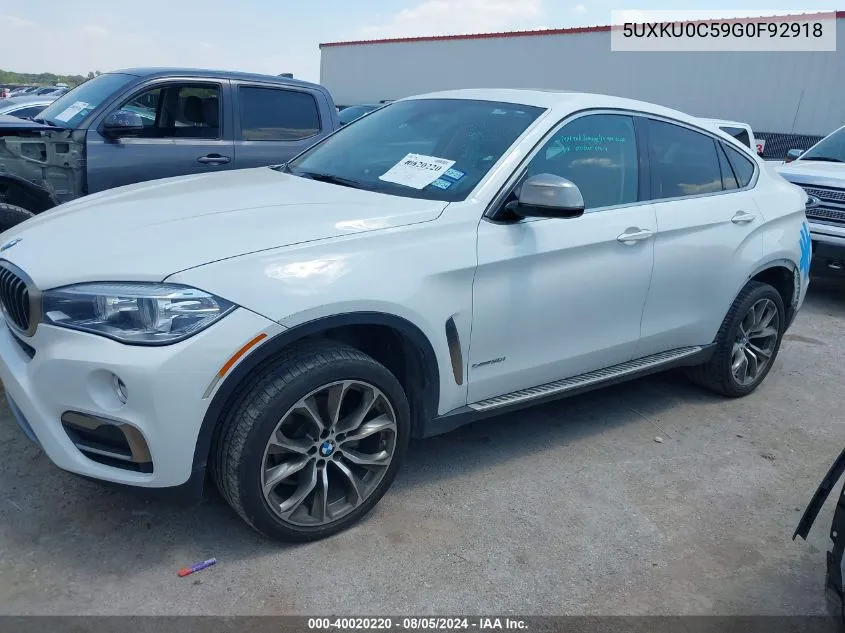 5UXKU0C59G0F92918 2016 BMW X6 Sdrive35I