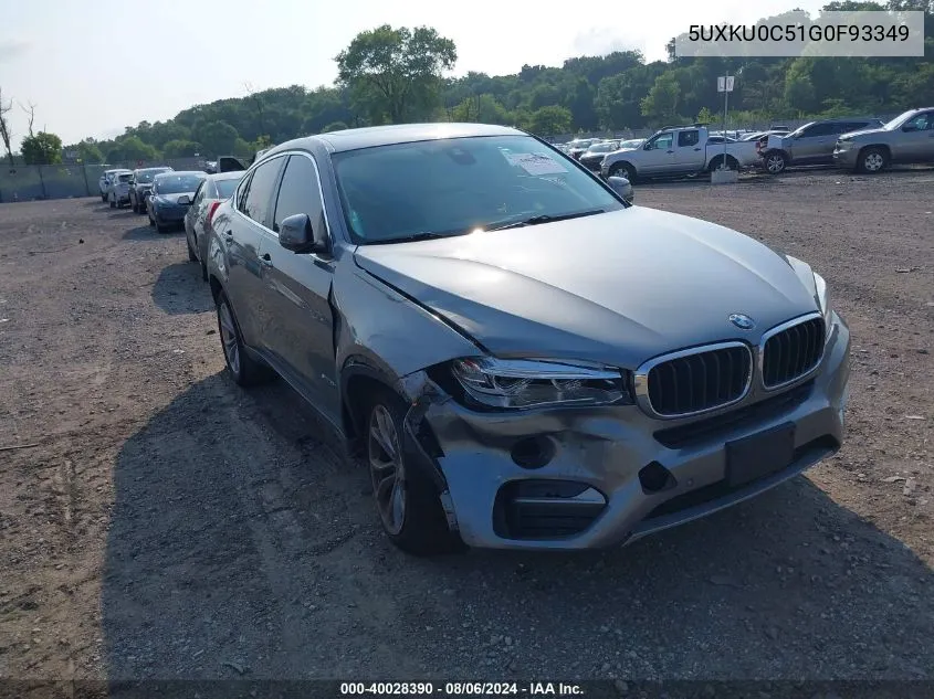 5UXKU0C51G0F93349 2016 BMW X6 Sdrive35I