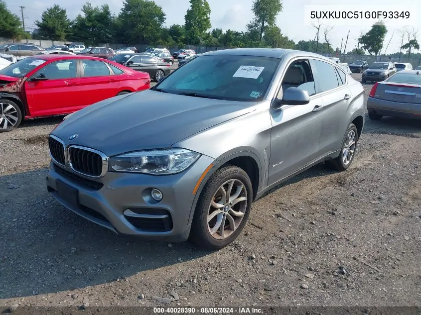 5UXKU0C51G0F93349 2016 BMW X6 Sdrive35I