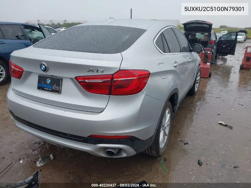 2016 BMW X6 xDrive35I VIN: 5UXKU2C51G0N79301 Lot: 40230437