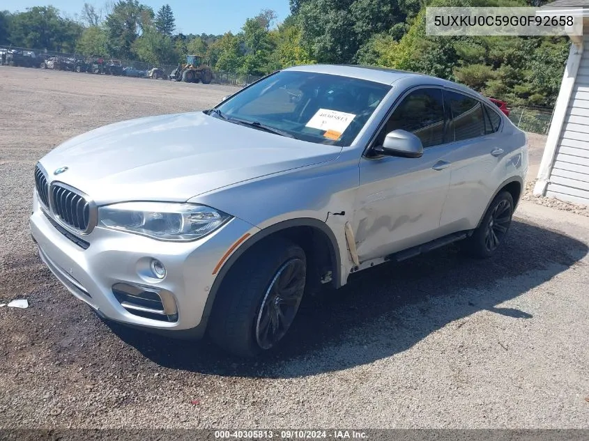 2016 BMW X6 Sdrive35I VIN: 5UXKU0C59G0F92658 Lot: 40305813