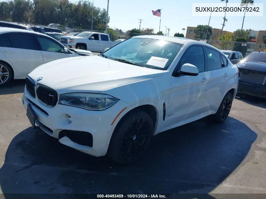 2016 BMW X6 xDrive35I VIN: 5UXKU2C50G0N79242 Lot: 40493459