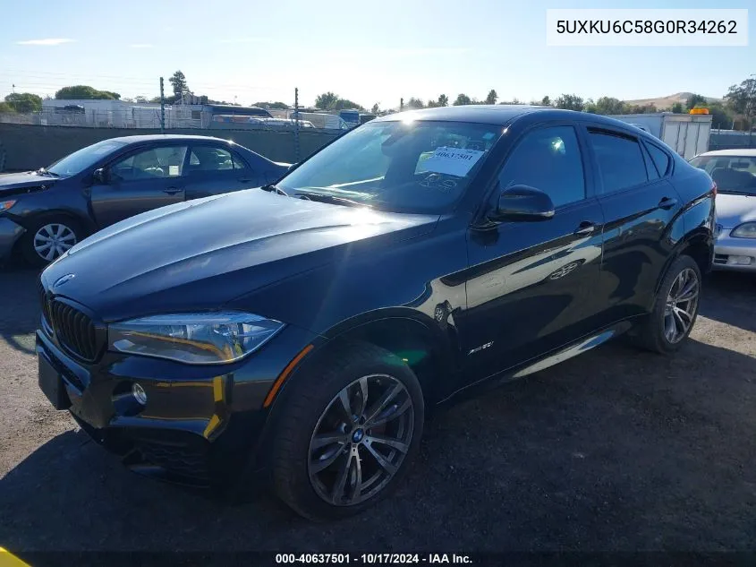 5UXKU6C58G0R34262 2016 BMW X6 xDrive50I